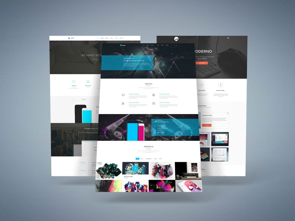 3d web presentation mock up psd