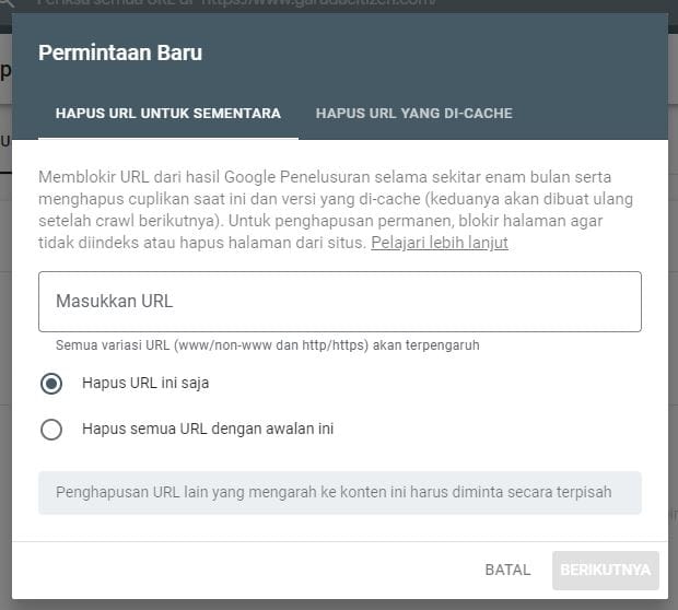 Cara-menghapus-halaman-melalui-URL-situs