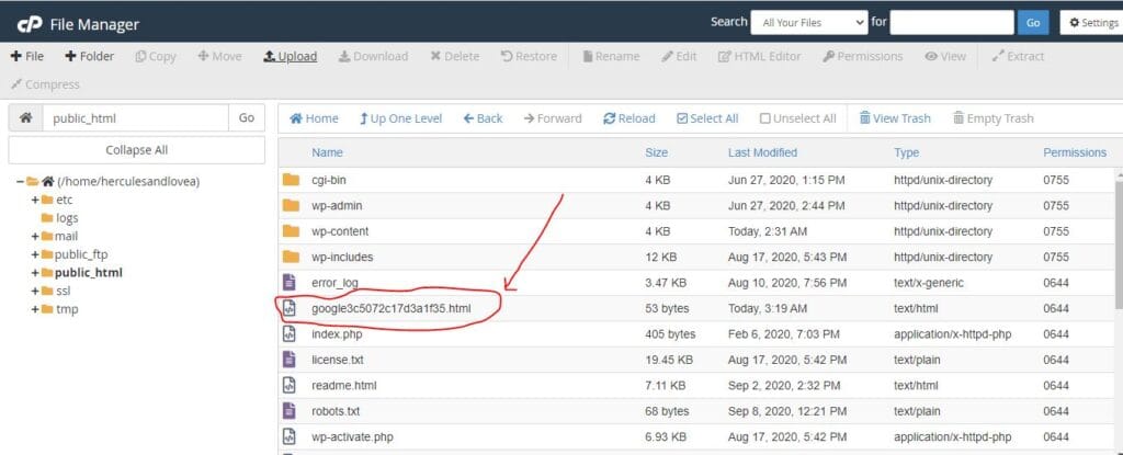 7 Cara Verifikasi Situs di Google Search Console 16 Verifikasi-akun-di-Google-Search-Console-dari-cpanel-1024x415