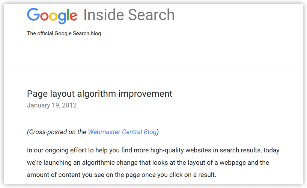 update algoritma Google