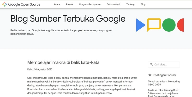 Algoritma RankBrain Google (7 Panduan Lengkap Untuk SEO) 20 Google Open Source Blog