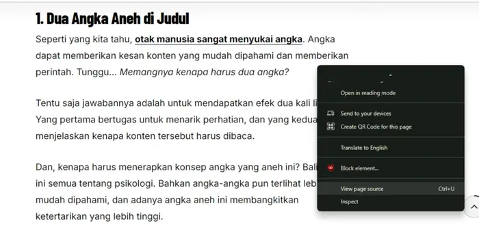 Internal Link: Defenisi + Cara Kerja Untuk SEO Maksimal 23 View Page Source