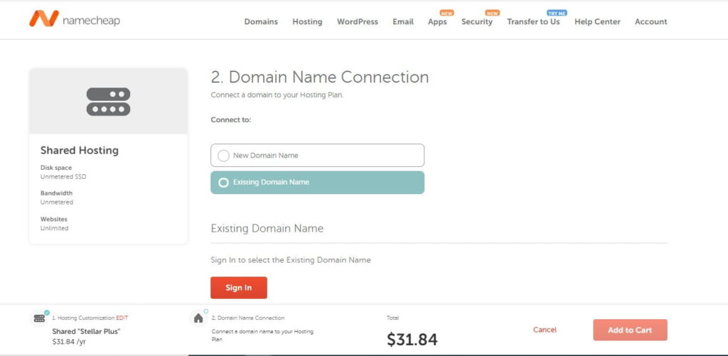 Koneksi Domain di paket hosting