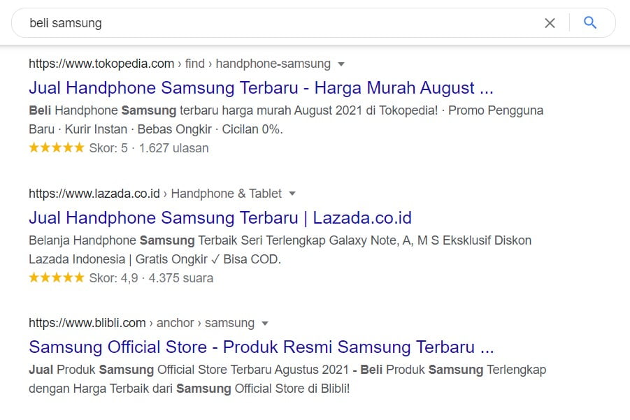 Search Intent: Definisi, Fungsi + 10 Tips Terbaik Untuk SEO 20 Beli Samsung