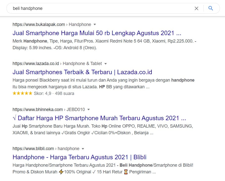Search Intent: Definisi, Fungsi + 10 Tips Terbaik Untuk SEO 19 Beli handpone