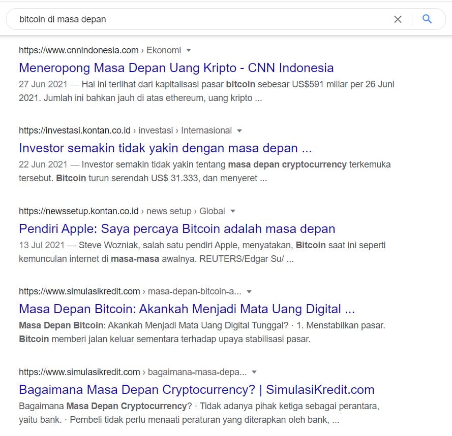 Masa depan bitcoin