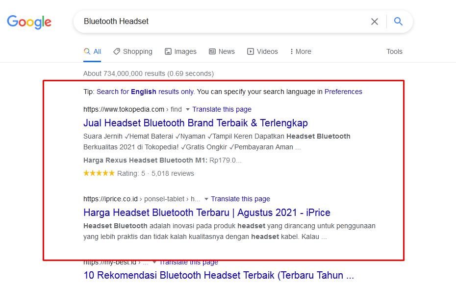 penerapan Search Intent