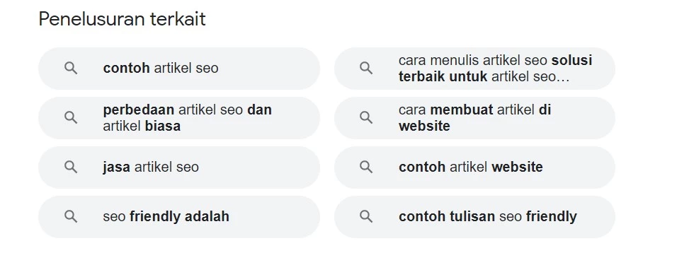 Kata Kunci Penulusuran Google