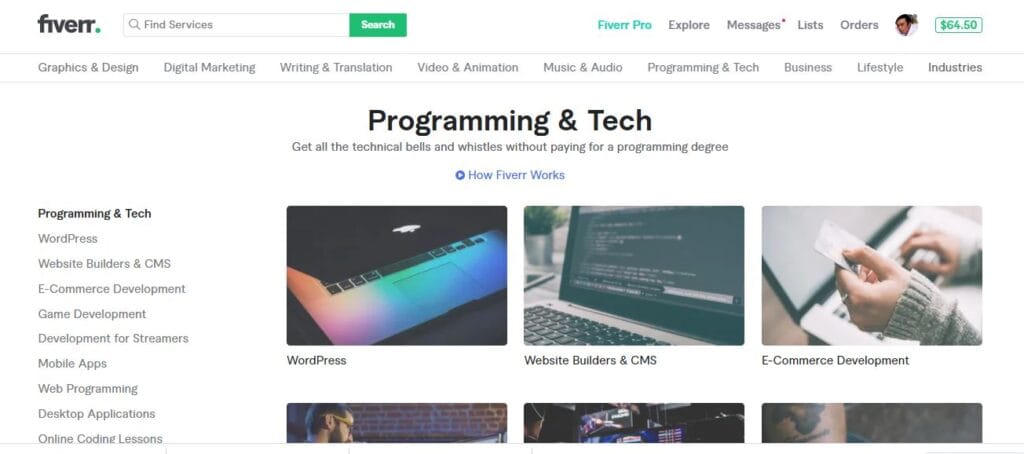 42 Ide Bisnis Online Terbaru Bisa Mulai Sekarang Juga 6 Ide bisnis online menjadi freelancer di fiverr 1024x454 1