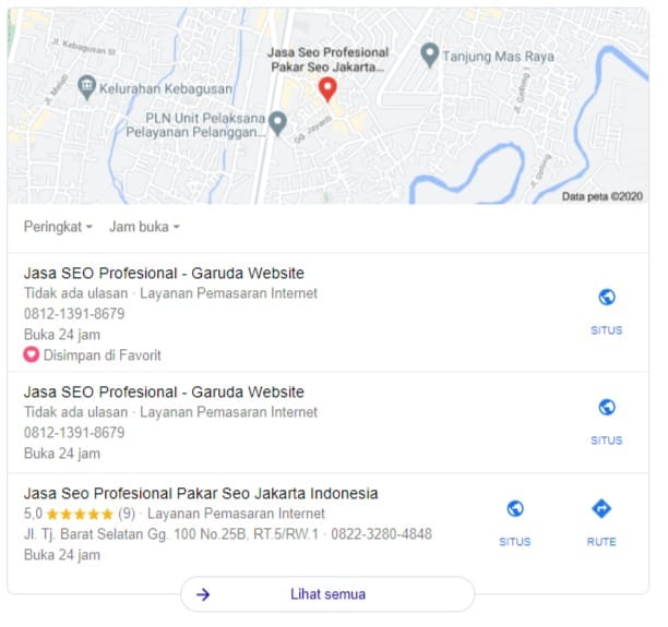 25+ Faktor Peringkat Local SEO yang Harus Anda Ketahui 15 Map-3-pack-Local-SEO