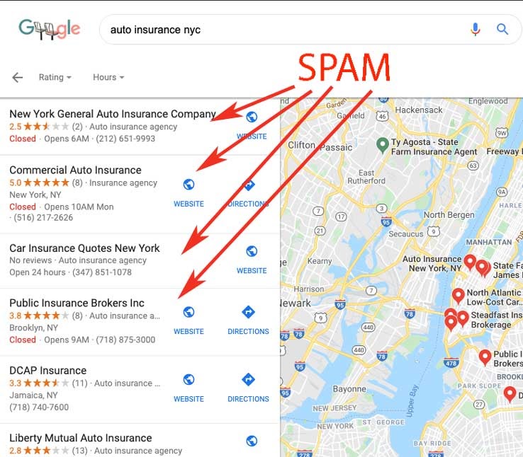 SPAM di Google MAP 1