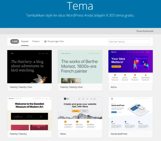 Apa itu Wordpress: Kelebihan/Kekurangan + 6 Fakta Terbaru 15 Pilihan Theme WordPress