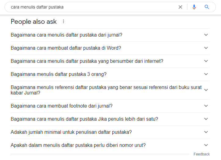 Fitur 'Orang Juga Bertanya' atau 'People Also Ask'