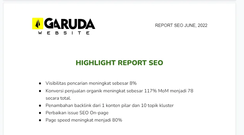 Cara Membuat Report SEO untuk Klient yang Sempurna (Template) 18 Report SEO