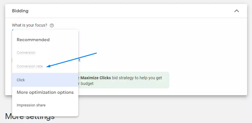 Setting Bid Strategy Google Ads