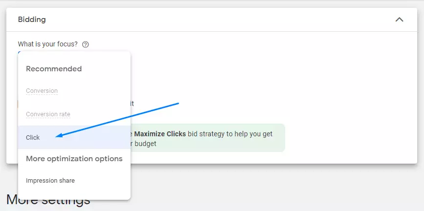Setting Bid Strategy Google Ads