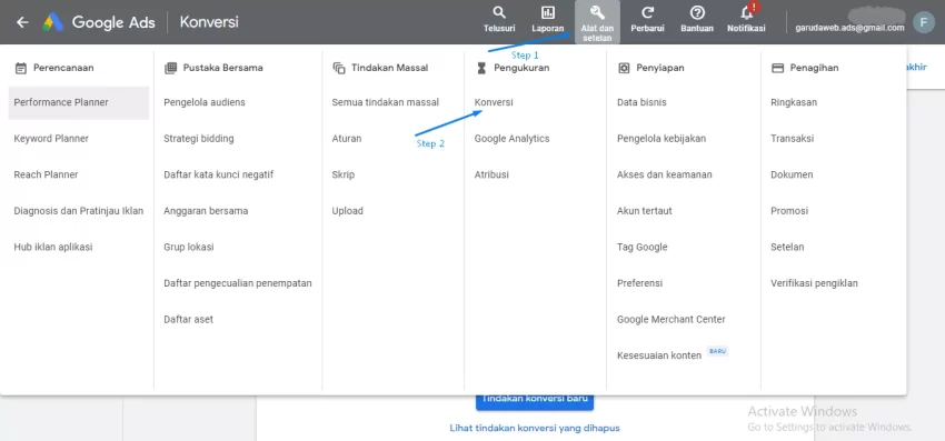 memasang google ads conversion tracking