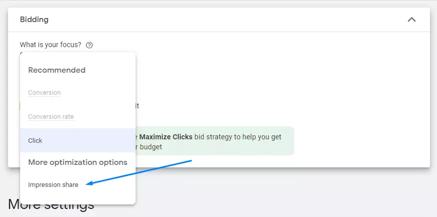 Setting Bid Strategy Google Ads