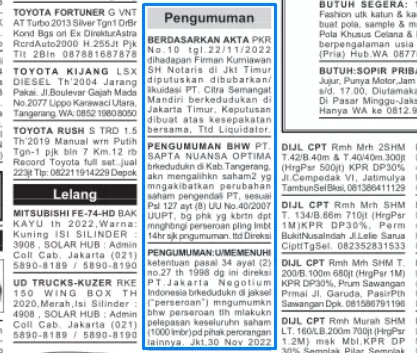 Iklan Baris: Pengertian, Jenis, Contoh dan Keunggulannya 3 iklan baris