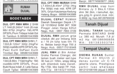 Iklan Baris: Pengertian, Jenis, Contoh dan Keunggulannya 5 iklan baris