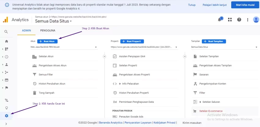 cara memasang google analytics di website