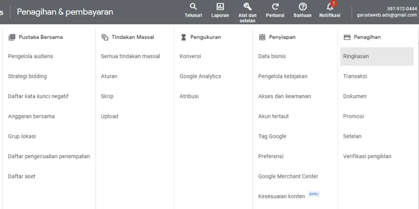 metode pembayaran google ads