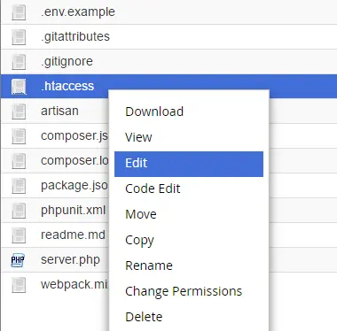 Kesalahan Konfigurasi File Htaccess