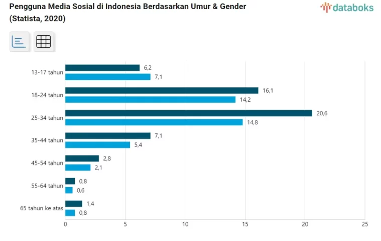 Evolusi Penggunaan Media Sosial berdasarkan Usia