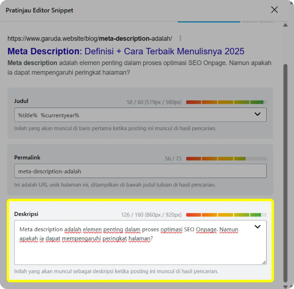 Meta Description: Definisi + Cara Terbaik Menulisnya 21 setting meta description di rank math