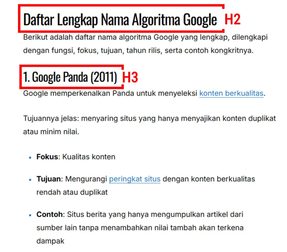 Apa Itu Header Tag: Kunci Utama Mengoptimalkan Konten SEO 22 Contoh H3