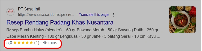 Apa Itu Rich Snippets: Fitur Penting untuk SEO 20 Resep Snippet