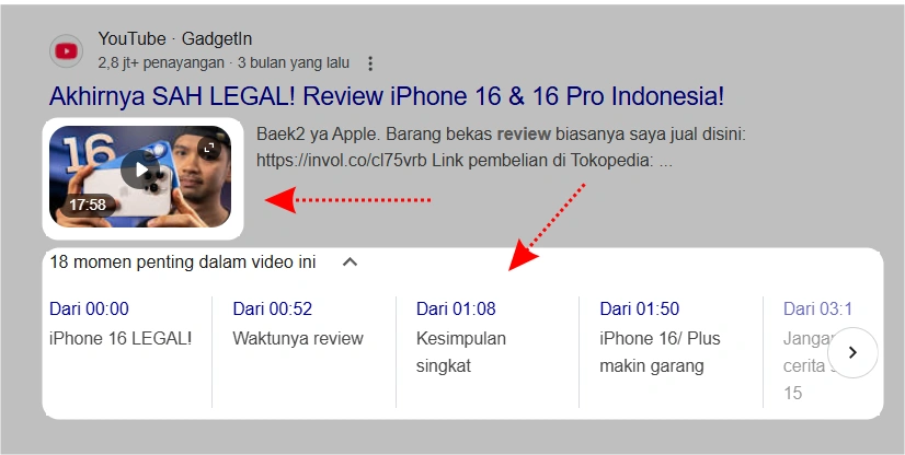 Apa Itu Rich Snippets: Fitur Penting untuk SEO 22 Video Snippet