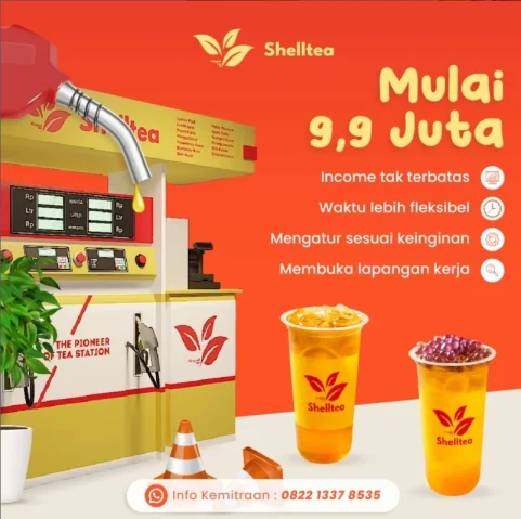 Franchise Shelltea: Potensi, Harga + 5 Strategi Sukses 15 Franchise Shelltea