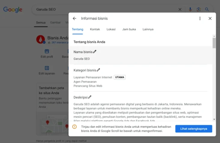 Optimasi Local SEO Menggunakan Rank Math 17 Google Profile Bisnis