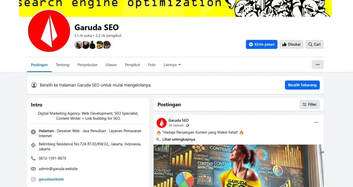 SEO Off Page: Definisi Hingga Panduan Standar SEO Terbaru 21 sosial media garuda website