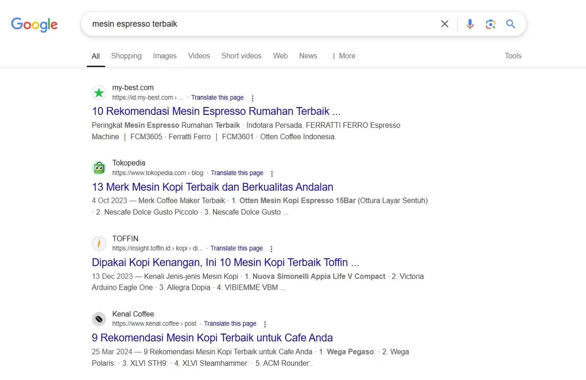 Strategi SEO: Cara Efektif Membuatnya + Template Gratis 21 SERP mesin espresso terbaik