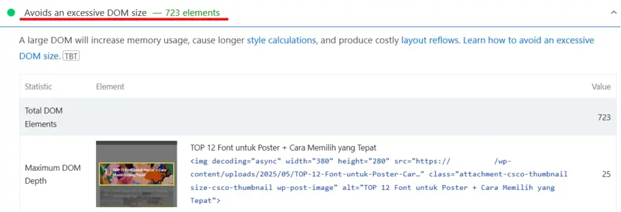 Google Pagespeed Insight: Definisi + Panduan Lengkap 29 DOM
