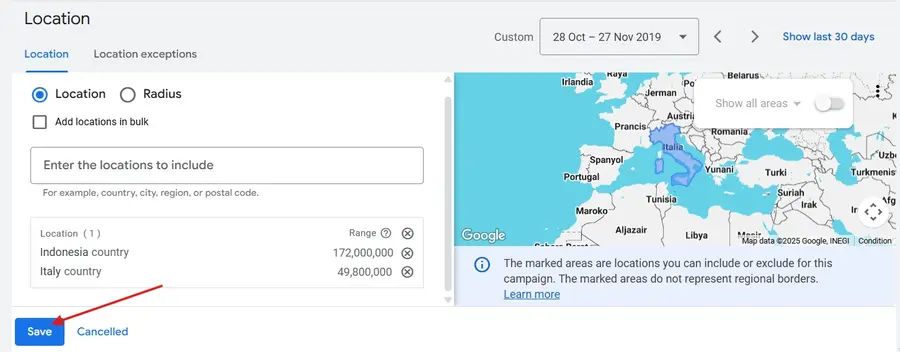 CPC (Cost Per Click): Definisi + Panduan Lengkapnya! 40 Location google ads1